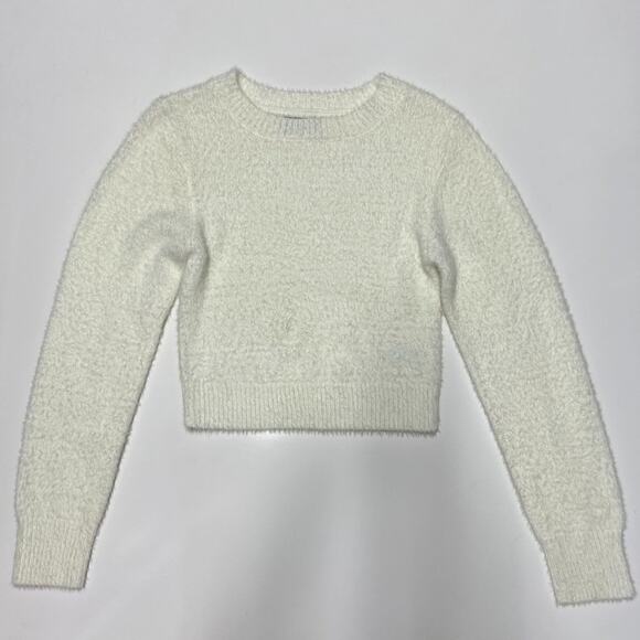 Urban Outfitters Fluffy Soft Crew Neck Sweater in Ivory - Picture 1 of 5